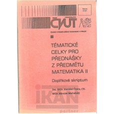 Tematické celky pro přednášky z předmětu Matematika II